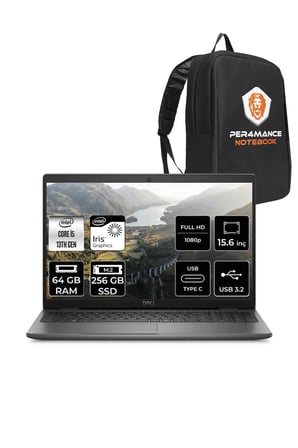 Latitude 3550 İ5 1335u 64gb 256gb Ssd 15.6'' Fhd Fdos N015l355015  Per4 Çanta