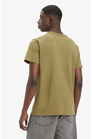 Pamuklu Relaxed Fit Erkek Haki T Shirt A7772-0010