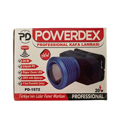 Powerdex PD-1572 Şarjlı Kafa Feneri 20 Watt