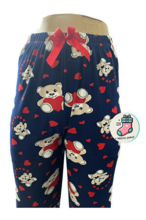 Lüx Unisex Mikro Süet Cepsiz Pijama Altı Tek Alt S5 - Çorap Hediyeli.