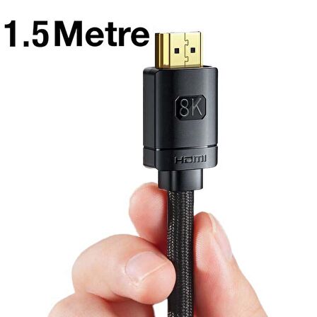 Baseus 1.5 Metre 2.1V HDMI 60hz 8K HDMI to HDMI Kablo Görüntü Aktarım Kablosu