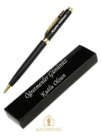 Mat SiyahKişiye Özel İsimli Tükenmez Kalem 