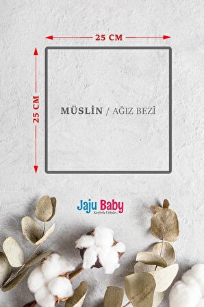 Prenses 5 Adet %100 Pamuk Çift Katlı Müslin Kumaş Omuz Örtüsü Ağız Mendili Sırt Mendili