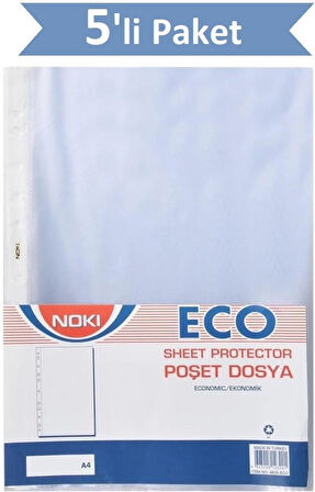 Noki Eco A4 Poşet Dosya 100' lü 5 Paket