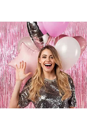 Metalize Arka Fon Perde Parti Doğum Günü 175cm× 80 cm