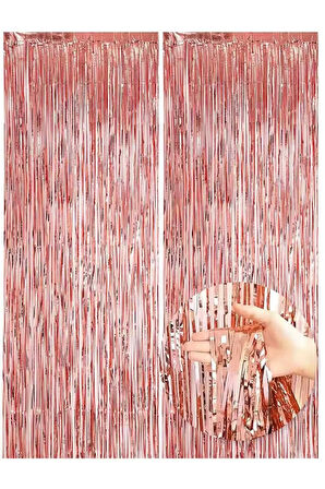 Metalize Arka Fon Perde Parti Doğum Günü 175cm× 80 cm