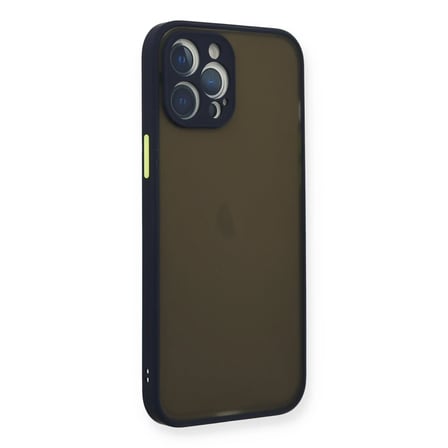 Apple iPhone 12 Pro Max Kılıf Montreal Silikon Kapak - Lacivert