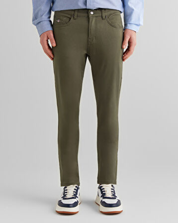 GANT Erkek Yeşil Slim Fit Pantolon