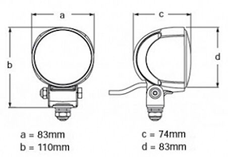 Hella Marine Module 70 Güverte aydınlatma lambası Uzun Hüzme Siyah