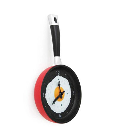 Mobgift Tava Konseptli Duvar Saati Turuncu