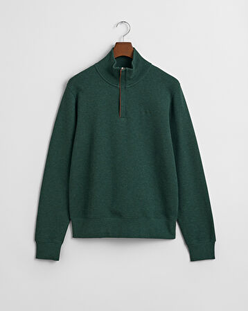 GANT Erkek Yeşil Regular Fit Yarım Fermuarlı Sweatshirt