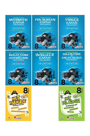 LGS 8. Sınıf Soru Bankası Tüm Dersler 8li Set