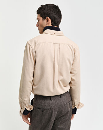 GANT Erkek Bej Regular Fit Düğmeli Yaka Gömlek