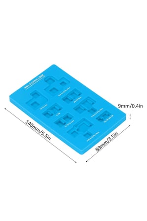 iPhone Arka Kamera Hizalama Silikon Kalıbı 8 Yuvalı – Kamera Lens Montaj ve Konumlandırma Tamir Aparatı, Isıya Dayanıklı Silikon Ped