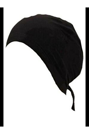 3 Adet Ligralı Bağcıklı Penye Düz Siyah Bone