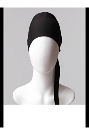 3 Adet Ligralı Bağcıklı Penye Düz Siyah Bone