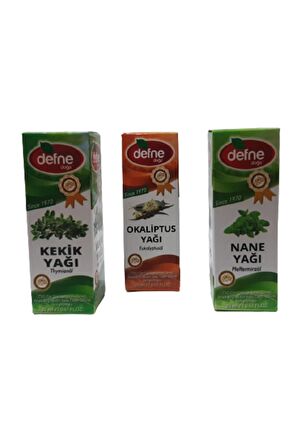 Kekik + Okaliptus + Nane Yağı 3 X 20 ML Bitkisel Yağ