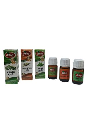 Kekik + Okaliptus + Nane Yağı 3 X 20 ML Bitkisel Yağ