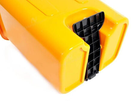 Omnipazar SY-4255 40 lt Köşeli Pedallı Plastik Çöp Kovası (İç Kovasız) Sarı