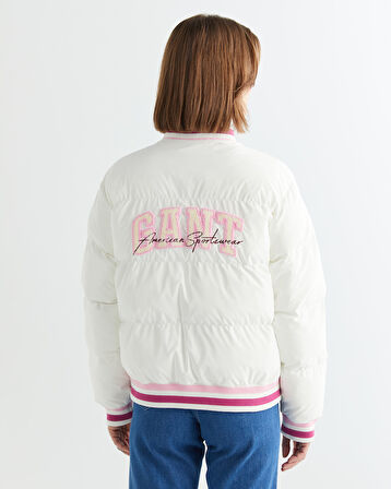GANT Kadın Krem Hakim Yaka Logolu Bomber Ceket