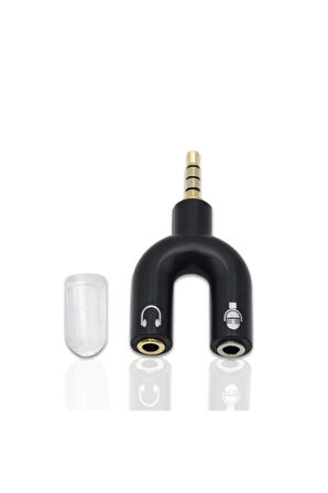 Stereo 3.5mm Aux Cep Telefonu Kulaklık Ve Mikrofon Ayırıcı Y Tip