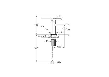 VitrA Sento A42666 Çocuk Lavabo Bataryası, Krom - Sarı