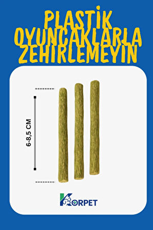 Doğal Kedi Otu Nanesi Çubuğu 3’lü | Çiğneme & Sakinleştirici Diş Temizleyici Stick |