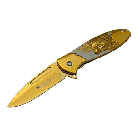 Sibirya Ayı Desenli Gold Çakı