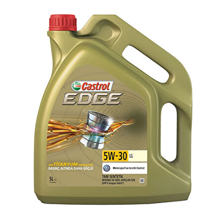 Castrol Edge 5W-30 LL Tam Sentetik Dpf Motor Yağı 5 Litre Üretim 2022