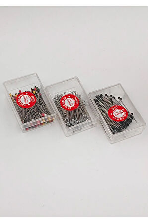 Paslanmaz Başlıklı İpek Eşarp ve Şal İğnesi Seti – 300'lü