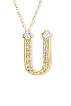 Altın Burgu Kenar Ü Harf Kolye