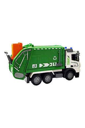11341 Uzaktan Kumandali Şarjli Full Fonsi?yon Oyuncak Çöp Arabasi Çöp Kamyonu Yeşi?l Renk