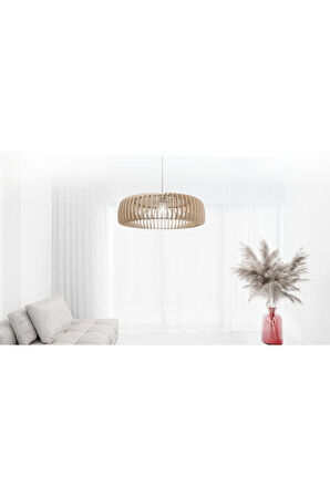 Modern Ahşap Arven Avize Rustik Sarkıt Avize Salon Avizesi