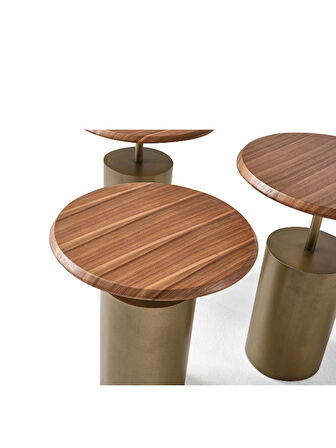 Toskana Walnut Zigon Sehpa Seti