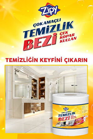 Zipy Easy Clean Yumuşatıcı Kokulu Yüzey Temizlik Havlusu Islak Kova Mendil 300 Adet