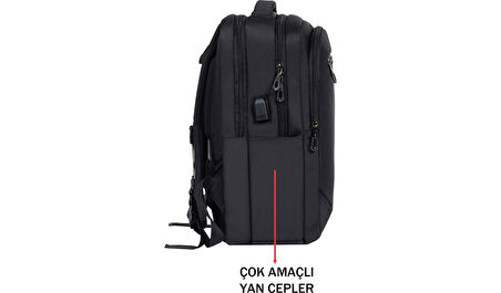 Dada 11 Günlük Okul Sırt Çantası 14 İnç Orta Boy USB Type-C Su Geçirmez Oxford Kumaş