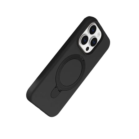 Apple iPhone 15 Pro Max Regal Magsafe Standlı Kapak - Siyah
