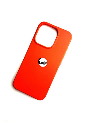 İphone 15 Pro Uyumlu Logolu İçi Kadife Telefon Kılıfı