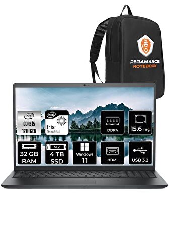 Dell Vostro 3520 i5 1235U 32GB RAM 4TB SSD 15.6'' FHD W11HOME N1605PVNB3520 & PER4 ÇANTA