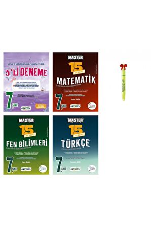 7.Sınıf 5'li Genel Master Matematik Fen Türkçe 15'li Deneme