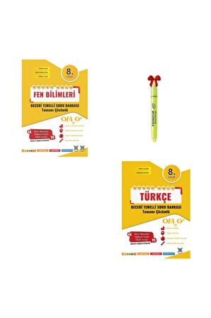 LGS 8.Sınıf Beceri Temelli Fen Bilimleri ve Türkçe Soru Bankası