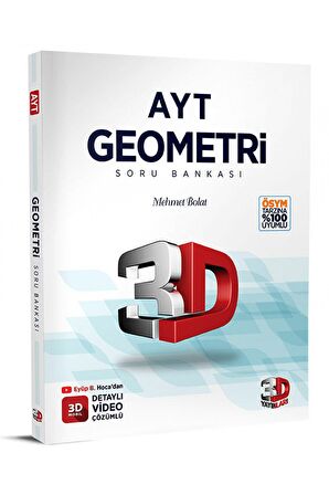 3D Yayınları AYT Geometri Soru Bankası Tamamı Video Çözümlü