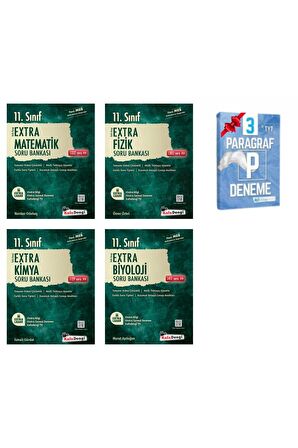 11.Sınıf Extra Matematik Fizik Kimya ve Biyoloji Soru Bankası