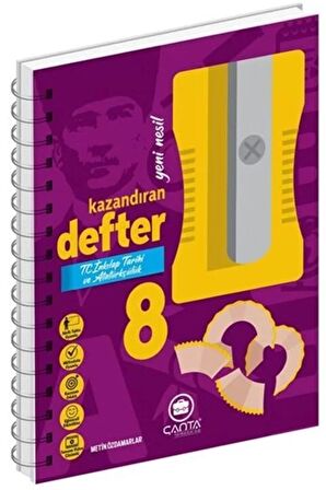 8. Sınıf T.C. İnkılap Tarihi ve Atatürkçülük Okula Yardımcı Kazandıran Defter