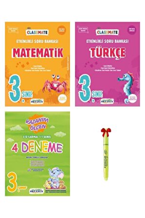 3.Sınıf Tüm Dersler Classmate Matematik Türkçe Hayat ve 4'lü Deneme