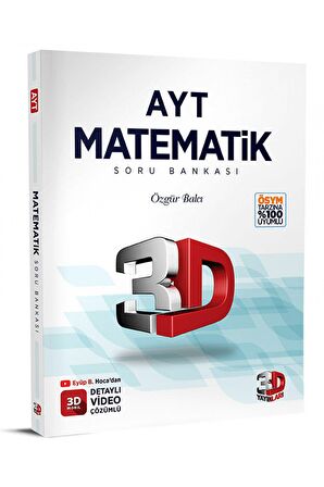 3D Yayınları AYT Matematik Soru Bankası Tamamı Video Çözümlü