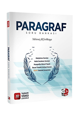 3D TYT Paragraf Soru Bankası Tamamı Video Çözümlü