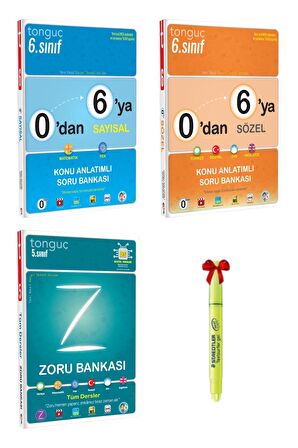 Tonguç 0'dan 6'ya Sayısal Sözel Konu Anlatımlı Soru Bankası ve 5 Zoru Bankası