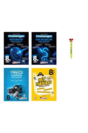 LGS 8.Sınıf Challenger Matematik Fen ve Türkçe Kafası Net Paragraf Soru Bankası