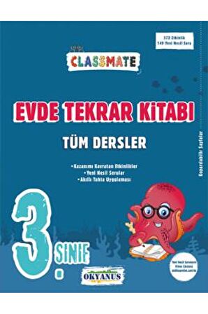 3. Sınıf Classmate Tüm Dersler Evde Tekrar Kitabı